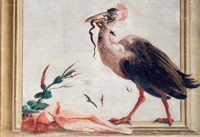 Kazuar trzymający węża w dziobie, z pokoju chińskiego w Foresterii, 1757 autorstwa Giovanni Domenico Tiepolo