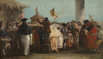 Mondo Novo, ok. 1764-1765 autorstwa Giovanni Domenico Tiepolo