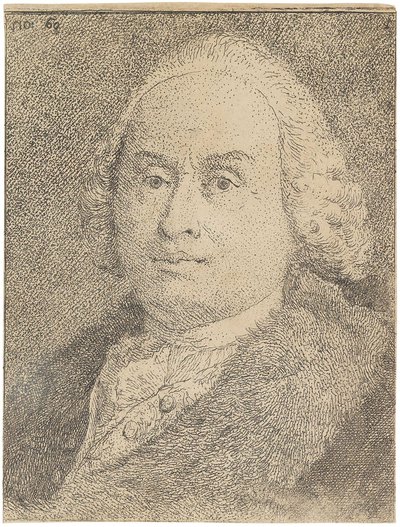 Portret Giovanniego Battisty Tiepolo 1696-1770, 1770. autorstwa Giandomenico Tiepolo