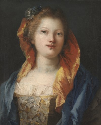 Portret kobiety, 1762-70 autorstwa Giovanni Domenico Tiepolo