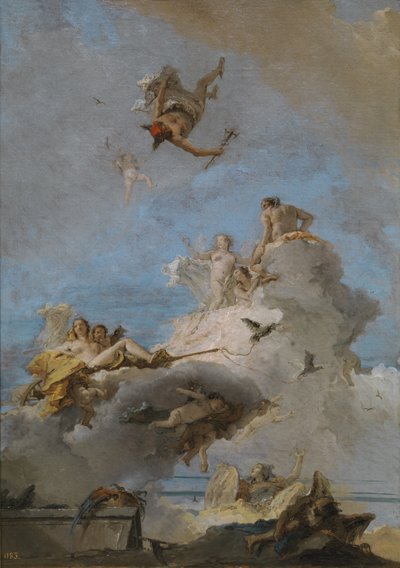 Triumf Wenus Olimp, między 1762 a 1765 autorstwa Giovanni Domenico Tiepolo