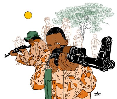 Afryka militarna, 2022 (w wersji cyfrowej) autorstwa Gianluca Costantini