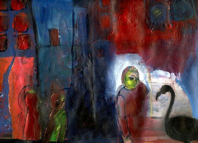 Czarny flaming, 2016, autorstwa Gigi Sudbury