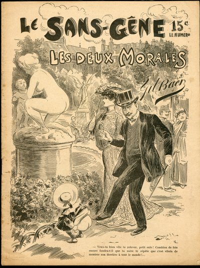 The Sans Gene - Ilustracja autorstwa Gila Baera (1859-1931): Sztuka, Rzeźba, Posąg, Dzieciństwo, Ogród publiczny, Nagość autorstwa Gil (1859 1931) Baer