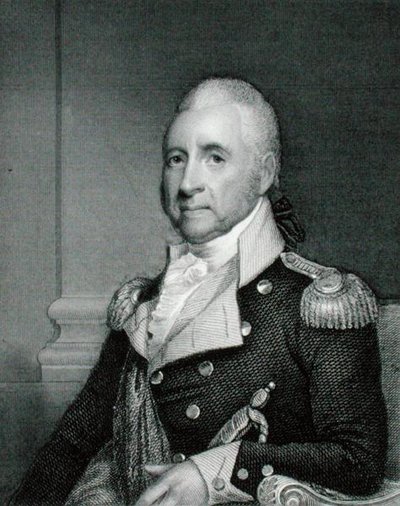 Generał dywizji John Brooks (1752-1825) ryty przez Ashera Browna Duranda (1796-1886) według kopii oryginału autorstwa Jamesa Herringa (1794-1867) (ryta) autorstwa Gilbert (after) Stuart