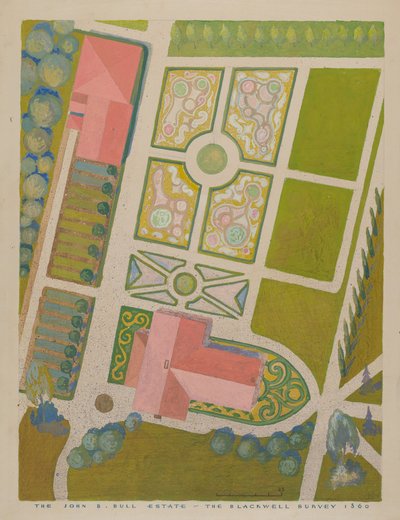 John B. Bull Garden, c. 1938. autorstwa Gilbert Sackerman