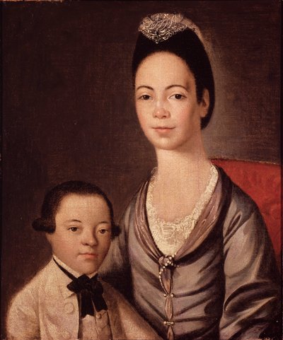 Pani Aaron Lopez i jej syn Joshua autorstwa Gilbert Stuart