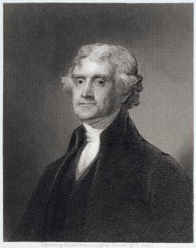 Portret Thomasa Jeffersona, grawerowany przez Henry