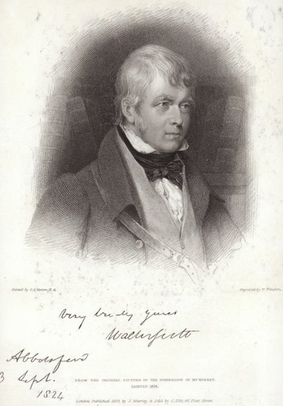 Portret Sir Waltera Scotta autorstwa Gilbert Stuart Newton