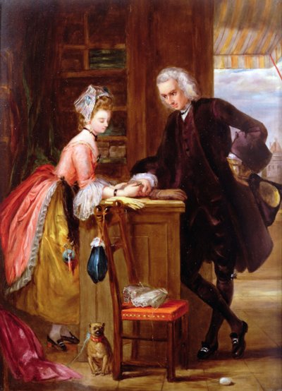 Yorick i Grisette, z filmu Sternes Podróż sentymentalna (porcelana) autorstwa Gilbert Stuart after Newton