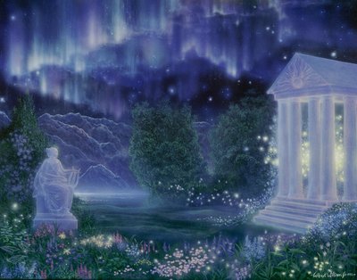 Ogród Aurora, 1990 (akryl na płótnie) autorstwa Gilbert Williams