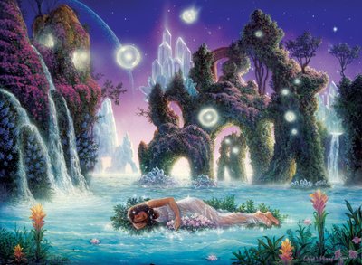 Marzyciel, 2000 (akryl na desce) autorstwa Gilbert Williams