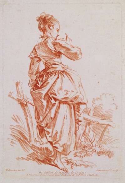 Pasterka (akwaforta według Bouchera); autorstwa Giles Demarteau