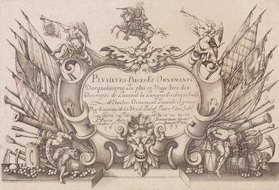 Kilka utworów i ozdób Darquebuzerie 4. wydanie rozszerzone, ca. 1776. autorstwa Gilles Antoine Demarteau