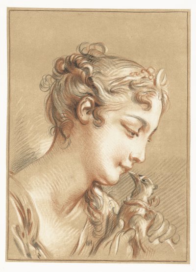 Dziewczyna z gołębiem Tête de Diane à la colombe autorstwa Gilles Demarteau