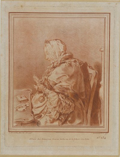 Portret Madame Geoffrin 1699-1777, 1770. autorstwa Gilles Demarteau
