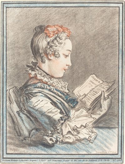 Młoda dziewczyna czytająca Héloise i Abelard, 1770. autorstwa Gilles Demarteau