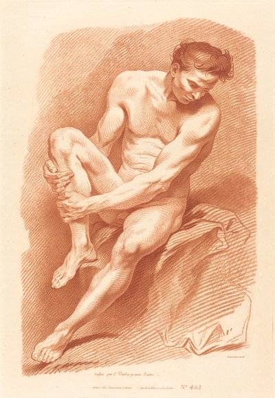 Akademia autorstwa Gilles Demarteau, the Elder after Carle Van Loo