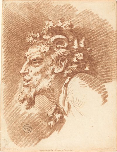 Szef Fauna autorstwa Gilles Demarteau, the Elder after François Boucher