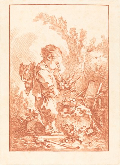 Huncwot (Złodziej) autorstwa Gilles Demarteau, the Elder after François Boucher