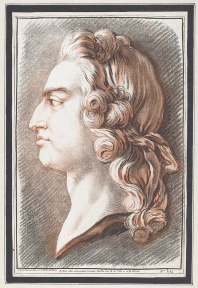 Ludwik XV autorstwa Gilles Demarteau, the Elder, after Jean François Clermont