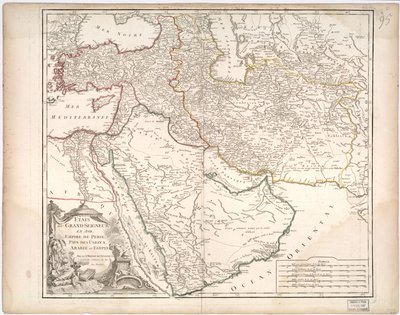 Stany Wielkiego Seniora w Azji - Imperium Persji, Ziemi Usbeków, Arabii i Egiptu autorstwa Gilles Robert De Vaugondy