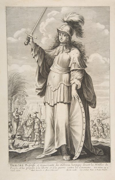 Deborah, 1647. Twórcy: Gilles Rousselet, Abraham Bosse. autorstwa Gilles Rousselet and Abraham Bosse