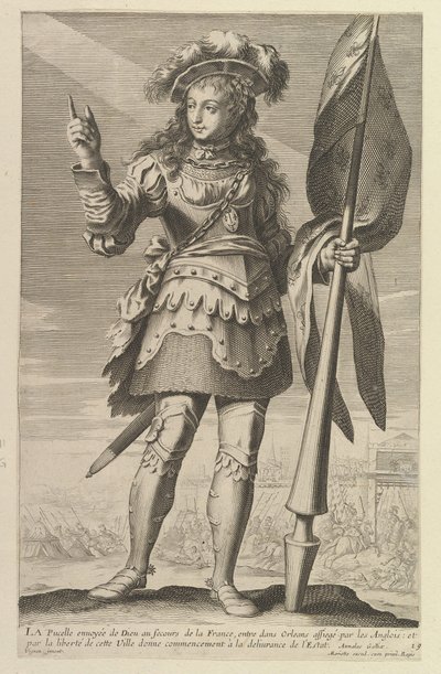 Dziewica orleańska, 1647. Twórcy: Gilles Rousselet, Abraham Bosse. autorstwa Gilles Rousselet and Abraham Bosse