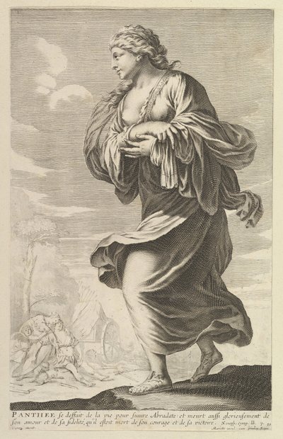 Panteusz, 1647. Twórcy: Gilles Rousselet, Abraham Bosse. autorstwa Gilles Rousselet and Abraham Bosse
