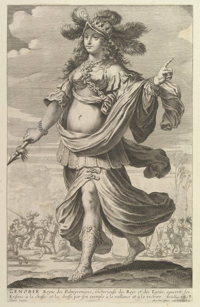 Zenobia, 1647. Twórcy: Gilles Rousselet, Abraham Bosse. autorstwa Gilles Rousselet and Abraham Bosse