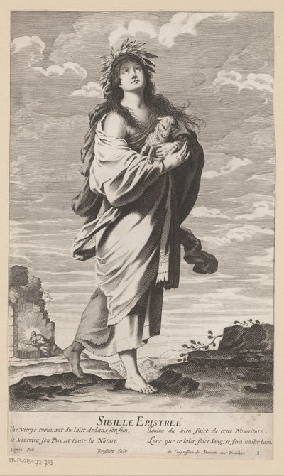 Sybilla z Erytry, w tle Maryja z Dzieciątkiem Sibille Eristrée (tytuł na obiekcie) Sybille (tytuł serii) Les Sibylles (tytuł serii) autorstwa Gilles Rousselet