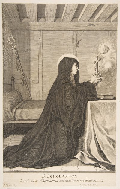 św. Scholastyki. autorstwa Gilles Rousselet