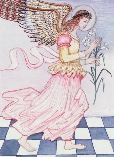 Anioł z tygrysią lilią, 1995 (wc) autorstwa Gillian Lawson
