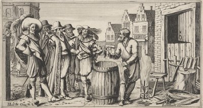 Cooper przed swoim warsztatem autorstwa Gillis van Scheyndel (I)