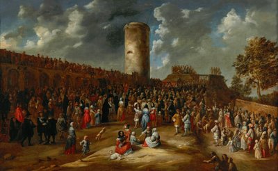 Zawody łucznicze poza murami miasta autorstwa Gillis van Tilborgh