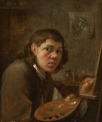 Autoportret w Pracowni, ok. godz. 1645. autorstwa Gillis van Tilborgh the younger