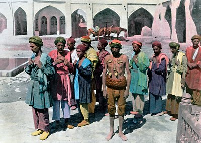 Derwisze i męczennicy, Teheran, ok. 1890 autorstwa Gillot