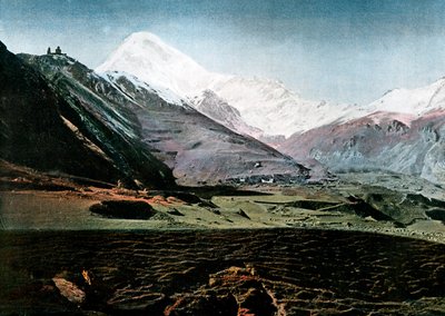 Góra Kazbek, Kaukaz, ok. 1890 autorstwa Gillot