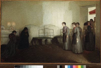 Oddanie Eucharystii umierającej sierocie - olej na płótnie autorstwa Gioacchino Toma