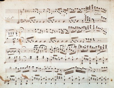 Pierwsza strona nut do symfonii zredukowanej na fortepian Otella, opera Gioacchino Rossiniego autorstwa Gioachino Rossini