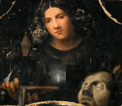 Renesans: Dawid z głową Goliata par Giorgione autorstwa Giorgio (workshop of) Giorgione