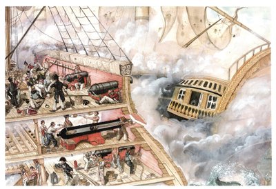 Wojna napoleońska: bitwa pod Trafalgarem stoczona 21 października 1805 r. między flotą francusko-hiszpańską dowodzoną przez admirała Villeneuve