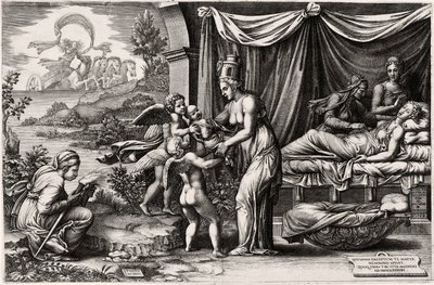 Alegoria narodzin autorstwa Giorgio Ghisi