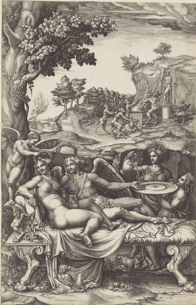 Amor i Psyche autorstwa Giorgio Ghisi