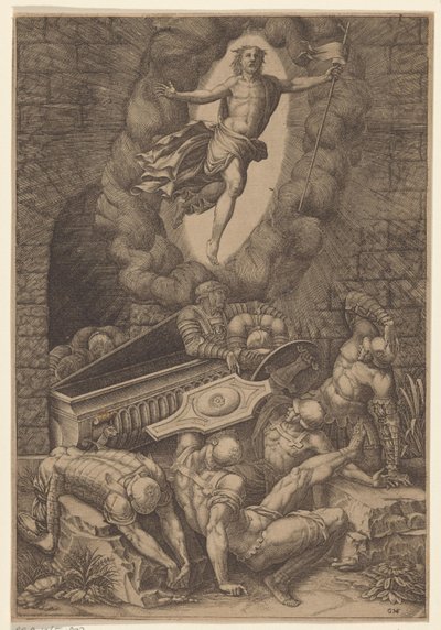 Zmartwychwstanie Chrystusa autorstwa Giorgio Ghisi