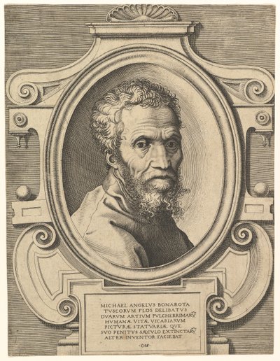 Portret Michała Anioła, po 1564 r. autorstwa Giorgio Ghisi