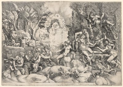 Śmierć Procrisa, c. 1540. autorstwa Giorgio Ghisi