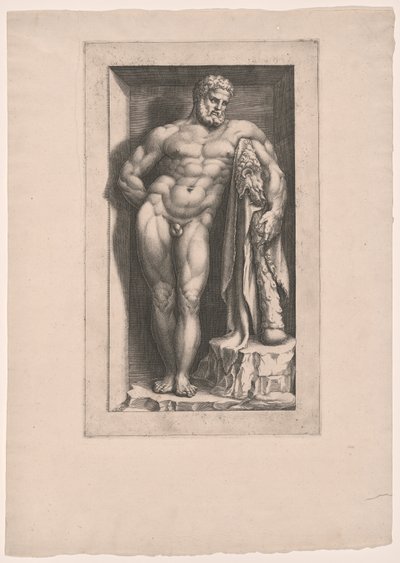 Farnese Hercules autorstwa Giorgio Ghisi