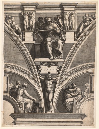 Prorok Joel, początek lat siedemdziesiątych XVI wieku. autorstwa Giorgio Ghisi