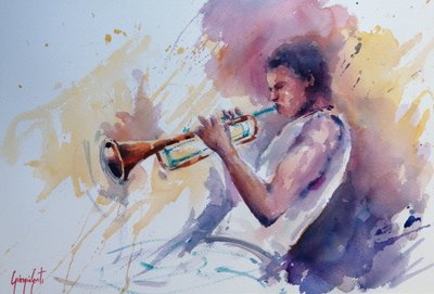 trębacz jazzowy autorstwa Giorgio Gosti